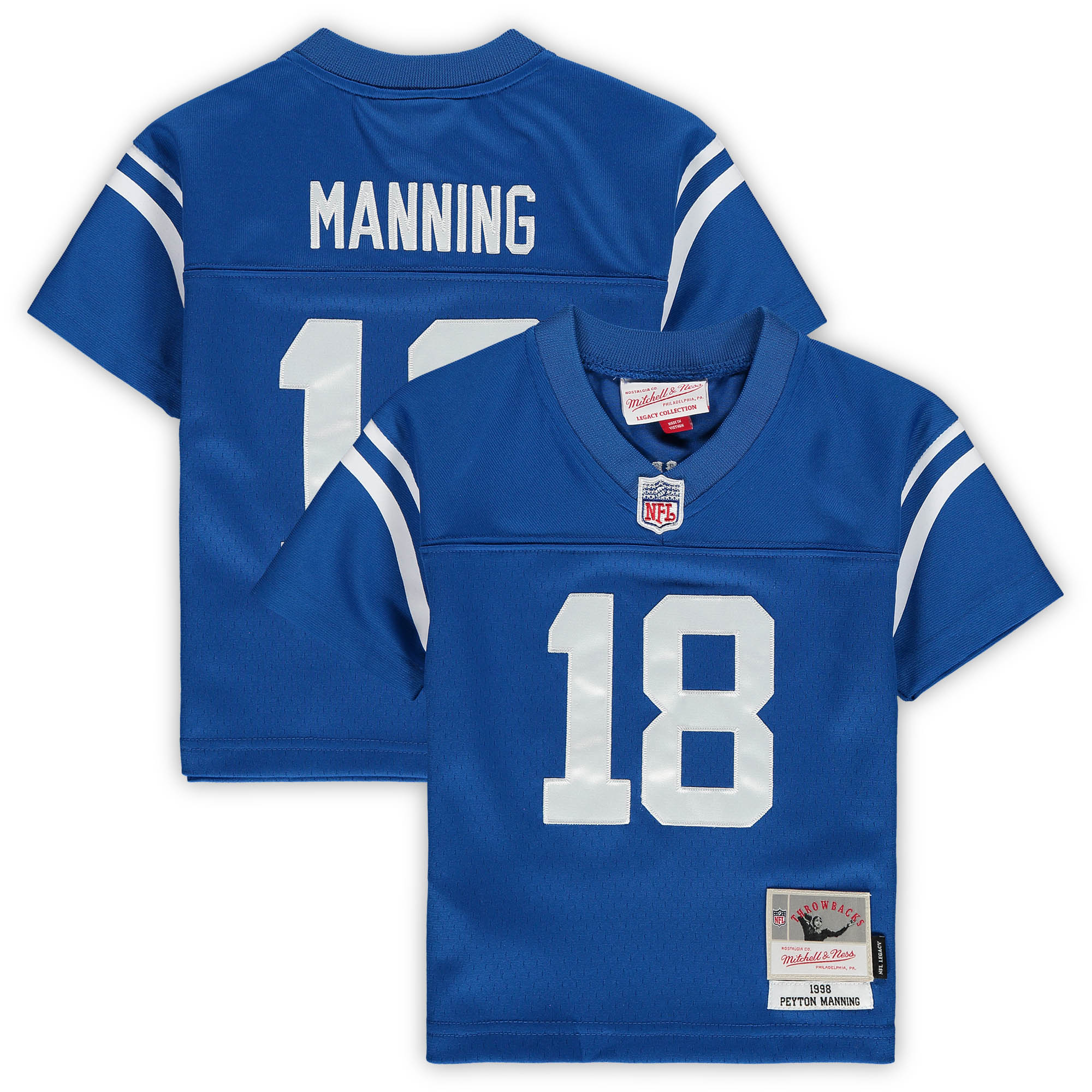 Toddler Mitchell & Ness Peyton Manning Royal Indianapolis Colts 1998 Retired Legacy Jersey Js6219