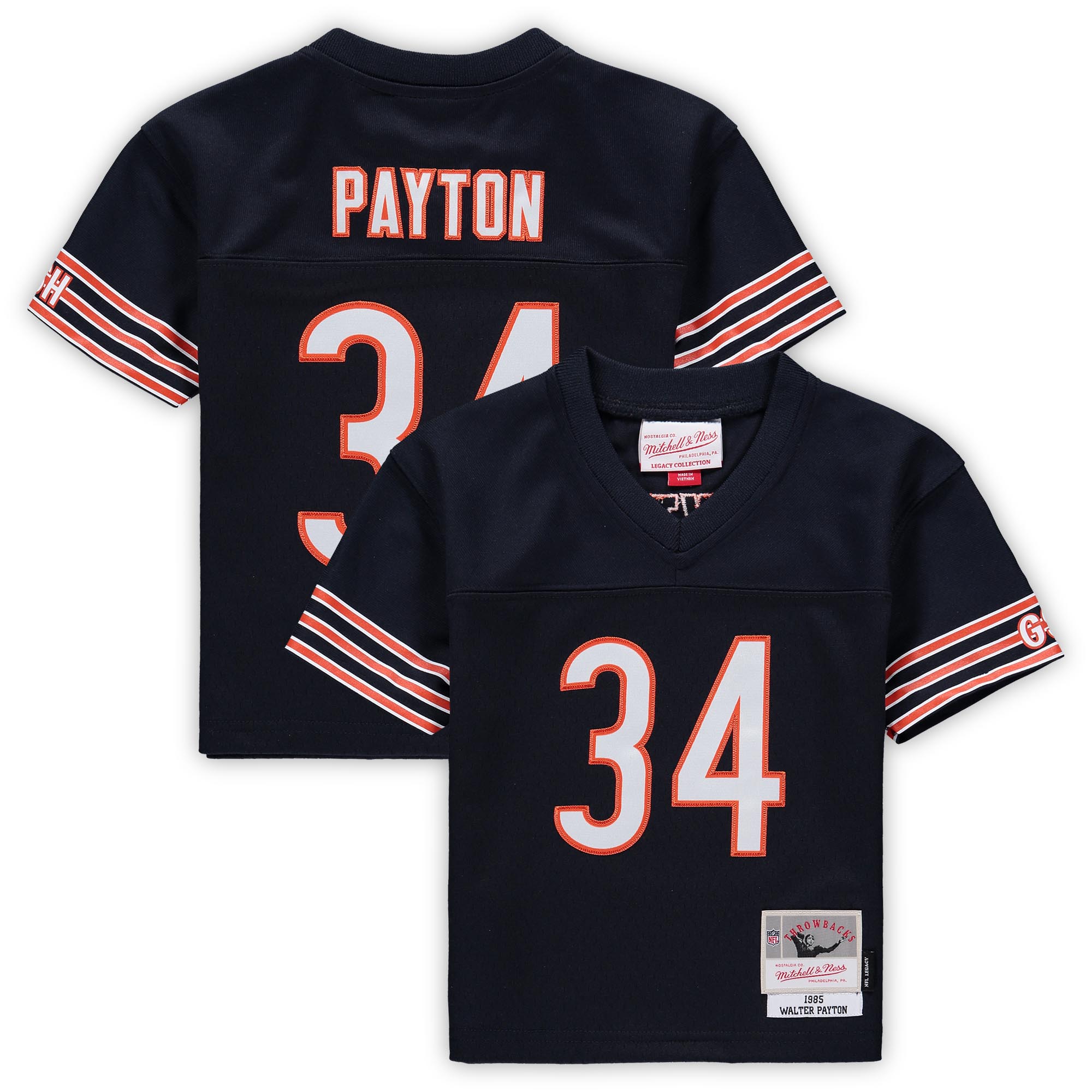 Toddler Mitchell & Ness Walter Payton Navy Chicago Bears 1985 Retired Legacy Jersey Js1628