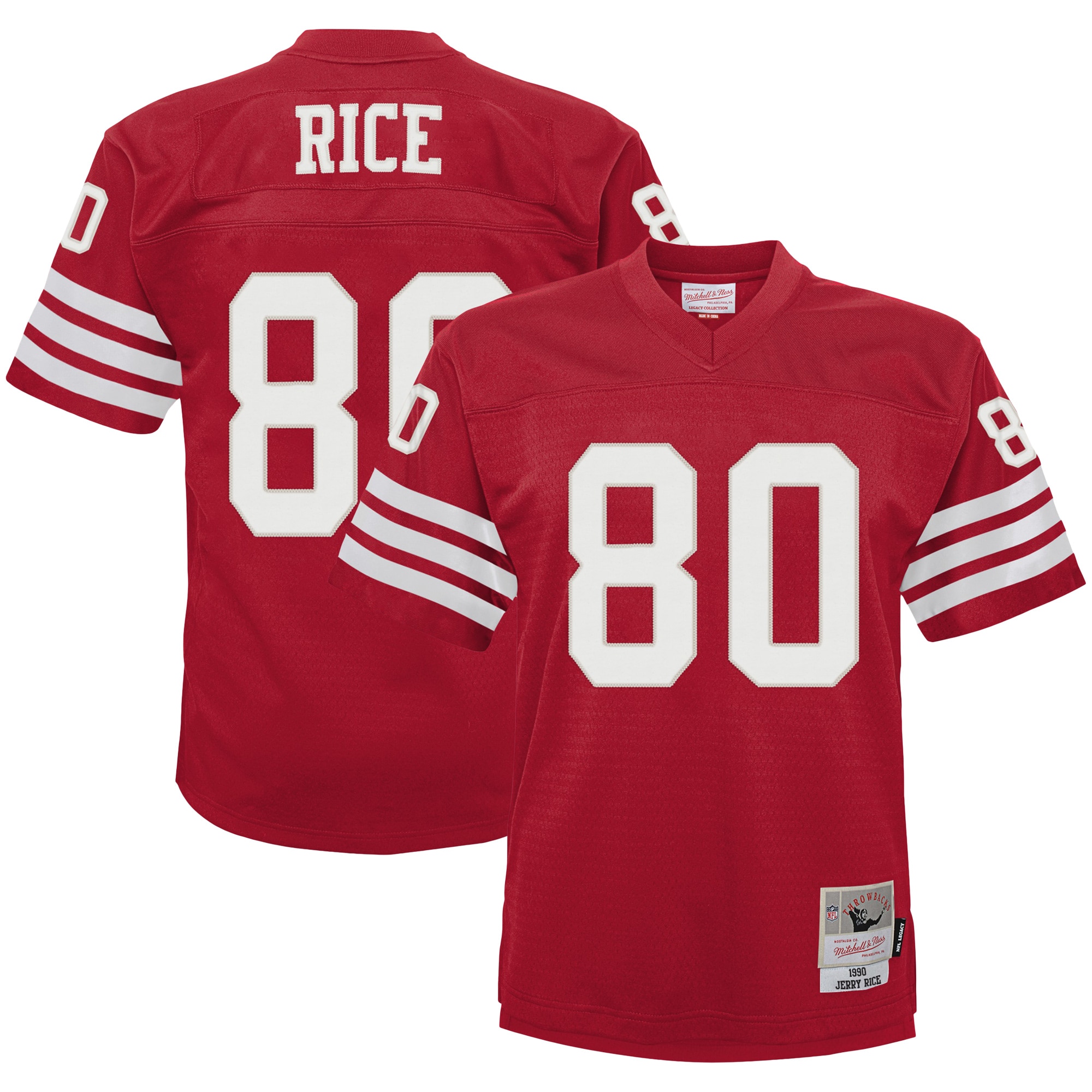 Toddler San Francisco 49ers Jerry Rice Mitchell & Ness Scarlet 1990 Retired Legacy Jersey Js7930