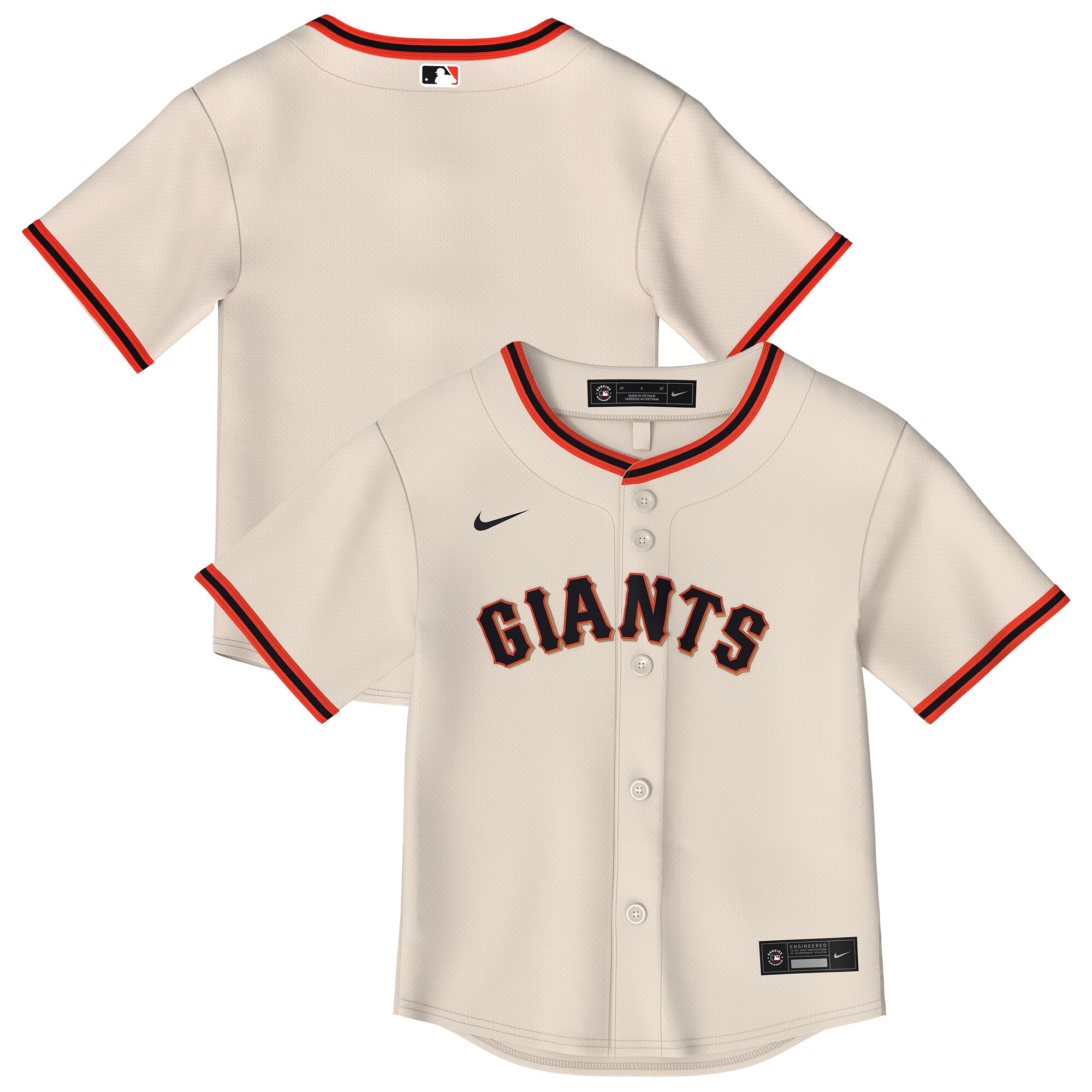 Toddler San Francisco Giants Cream Home Jersey