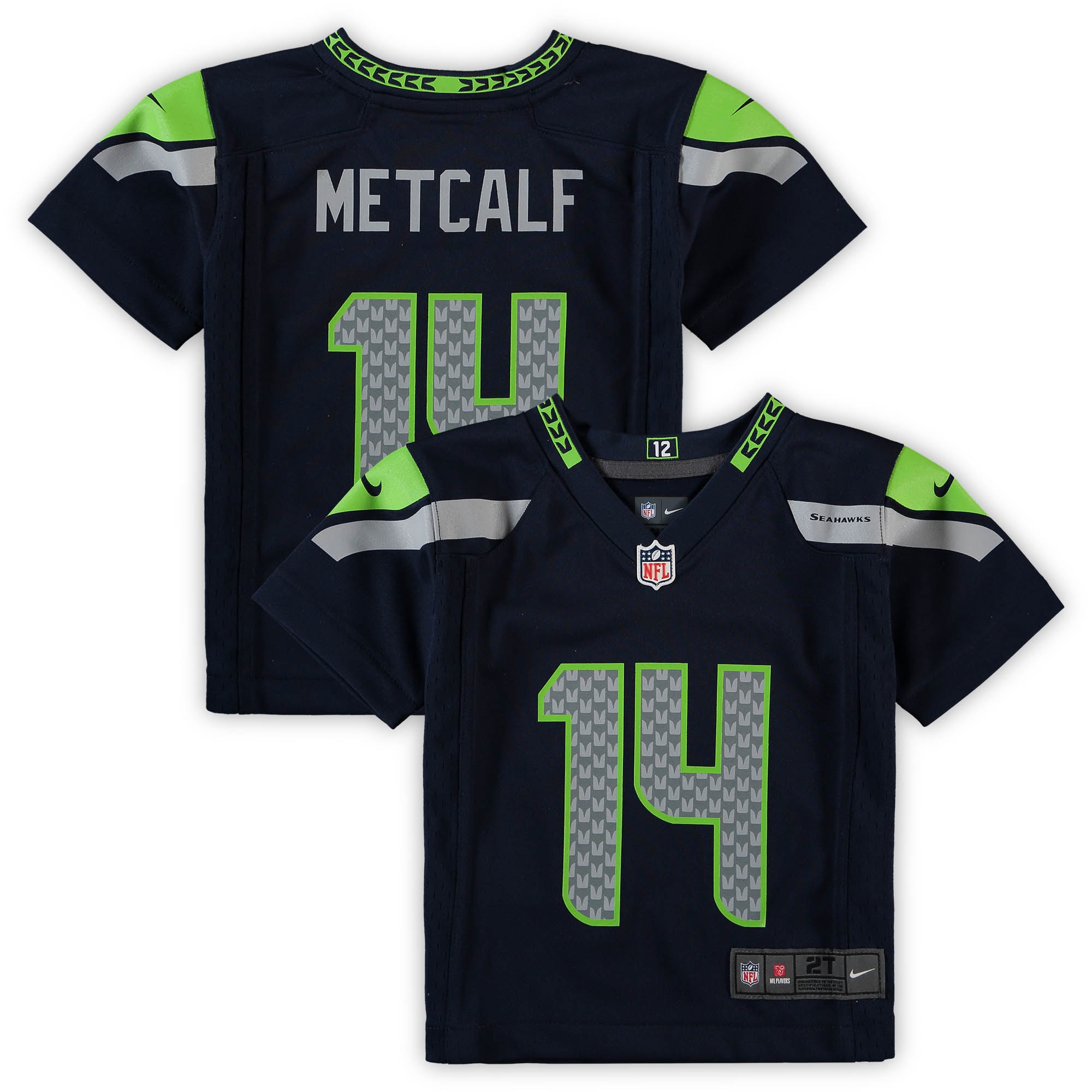 Toddler Seattle Seahawks Dk Metcalf Navy Game Jersey Js3921