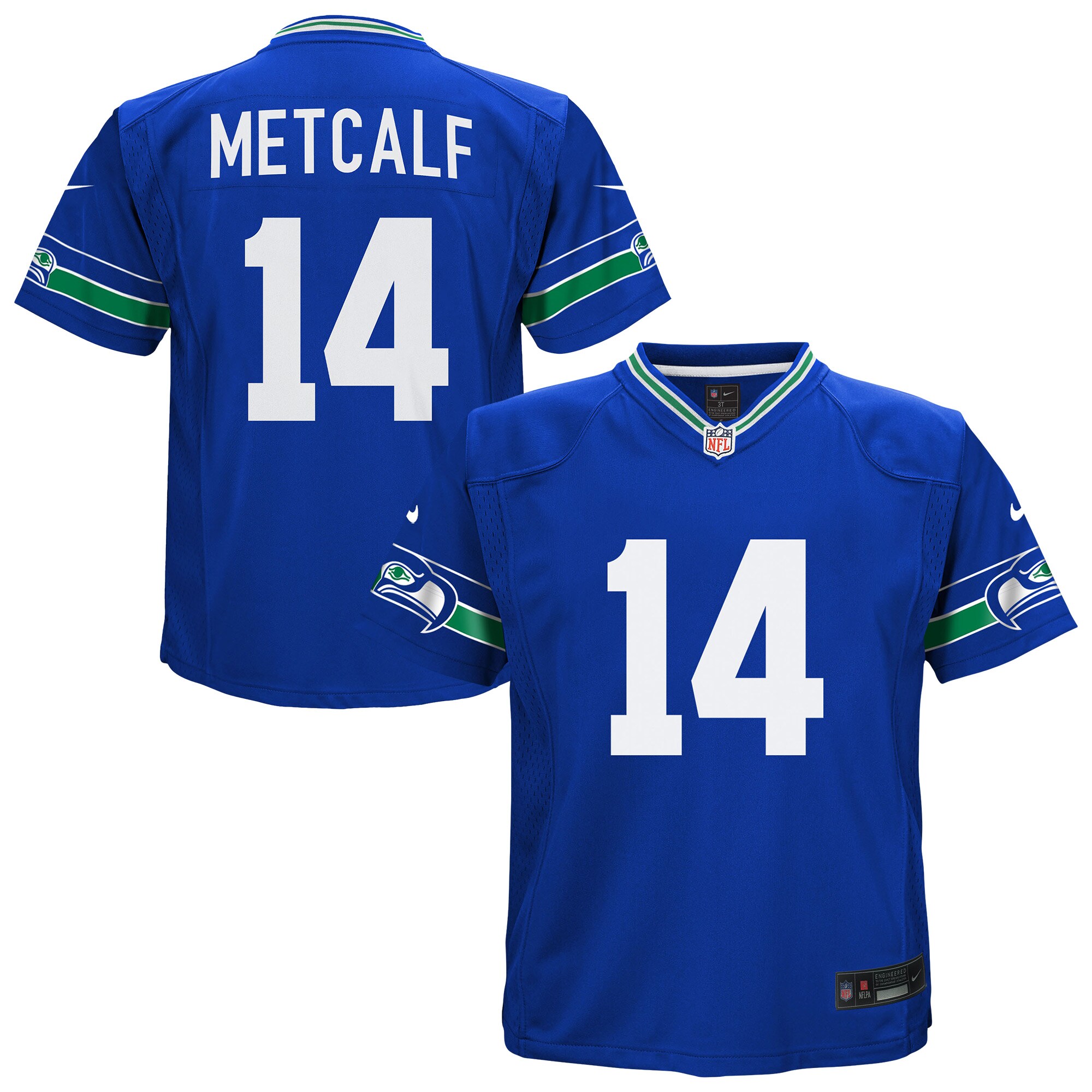 Toddler Seattle Seahawks Dk Metcalf Royal Game Jersey Js5639