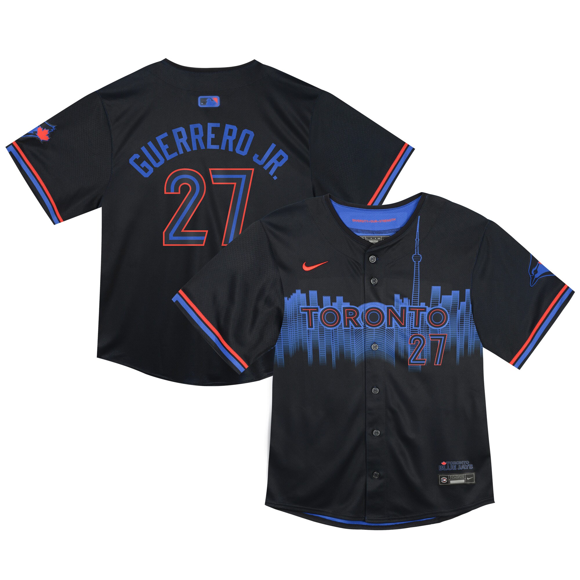 Toddler Toronto Blue Jays Vladimir Guerrero Navy 2024 City Connect Limited Player Jersey