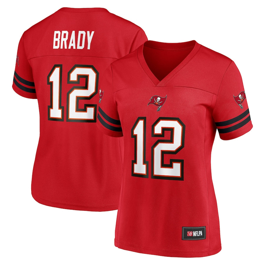 Tom Brady 12 Tampa Bay Buccaneers Women Game Jersey - Red Js6392