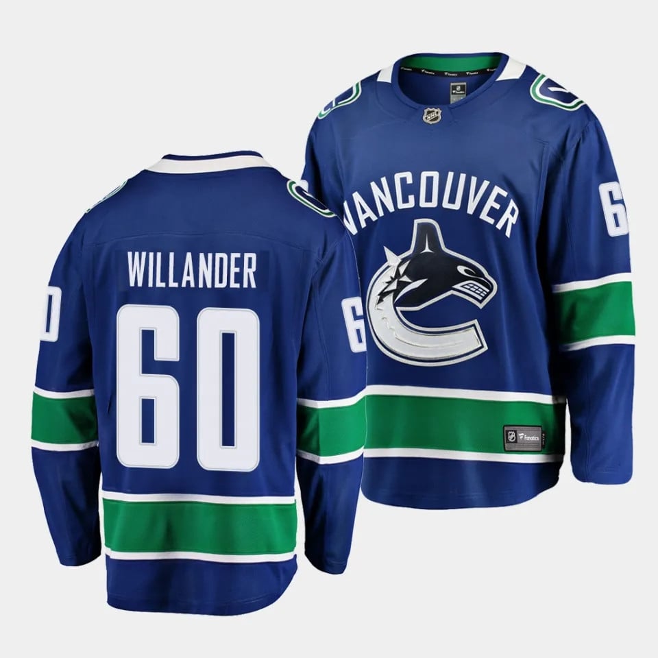 Tom Willander #60 Vancouver Canucks 2023 Draft Home Men Jersey - Navy