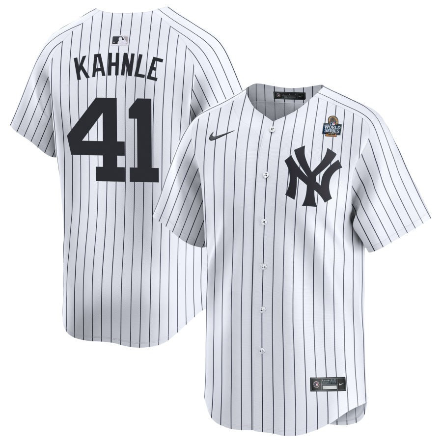 Tommy Kahnle 41 New York Yankees 2024 World Series Home Limited Player Men Jersey - White