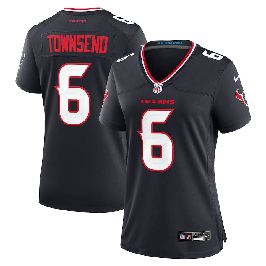 Tommy Townsend 6 Houston Texans Women's Team Game Jersey - Navy Js5834