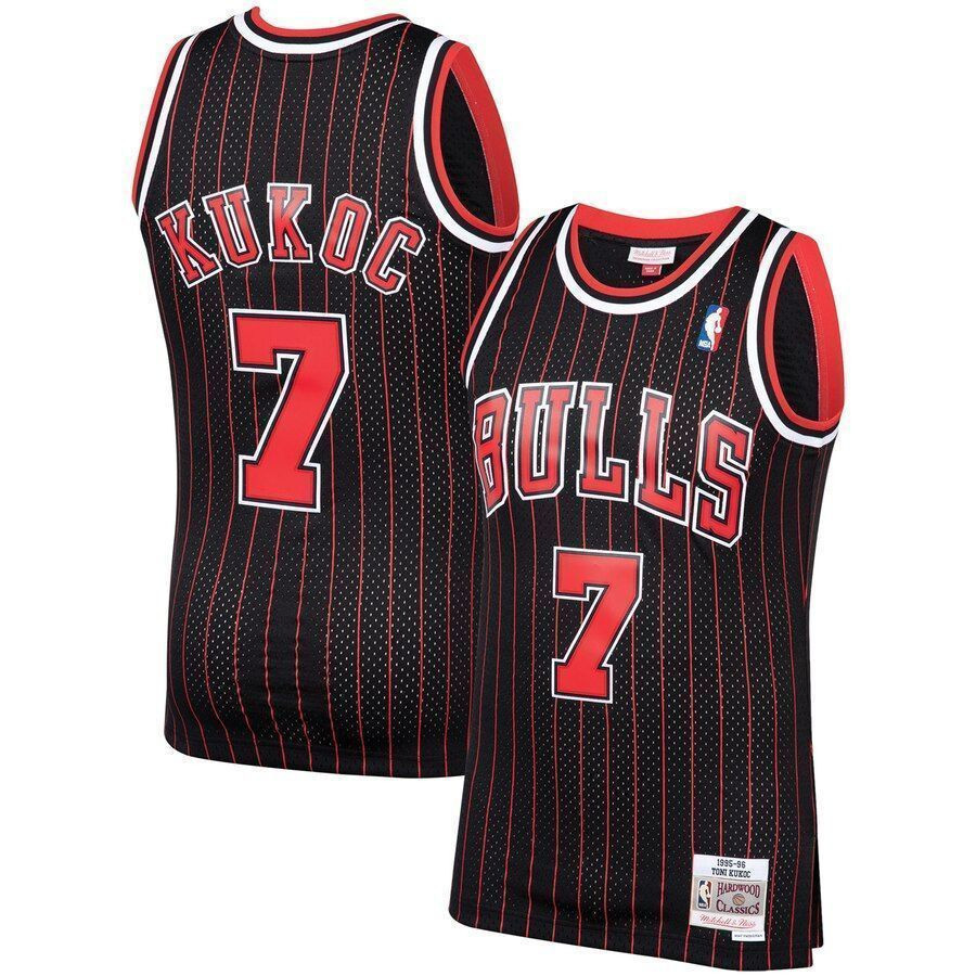 Toni Kukoc Chicago Bulls Mitchell & Ness 1995-96 Hardwood Classics Swingman Player Jersey - Black