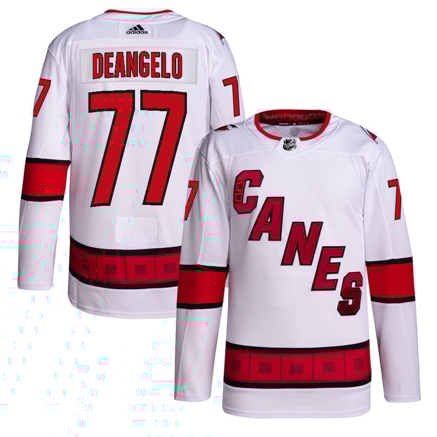 Tony Deangelo 77 Carolina Hurricanes Away Primegreen Jersey - Men, White