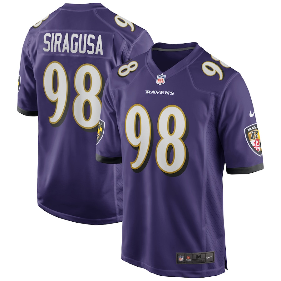 Tony Siragusa 98 Baltimore Ravens Game Retired Player Men Jersey - Purple Js6826