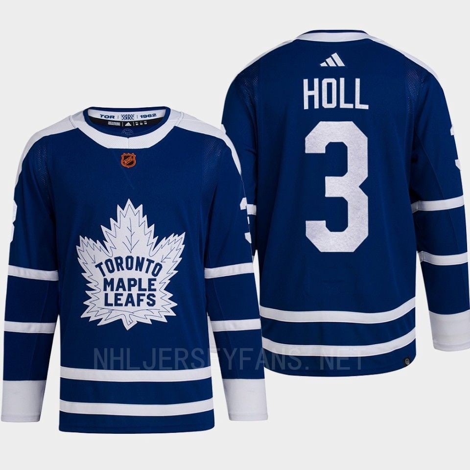 Toronto Maple Leafs 2022 Reverse Retro 2.0 Justin Holl 3 Blue Primegreen Jersey Men's