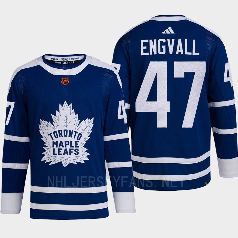 Toronto Maple Leafs 2022 Reverse Retro 2.0 Pierre Engvall 47 Blue Primegreen Jersey Men's