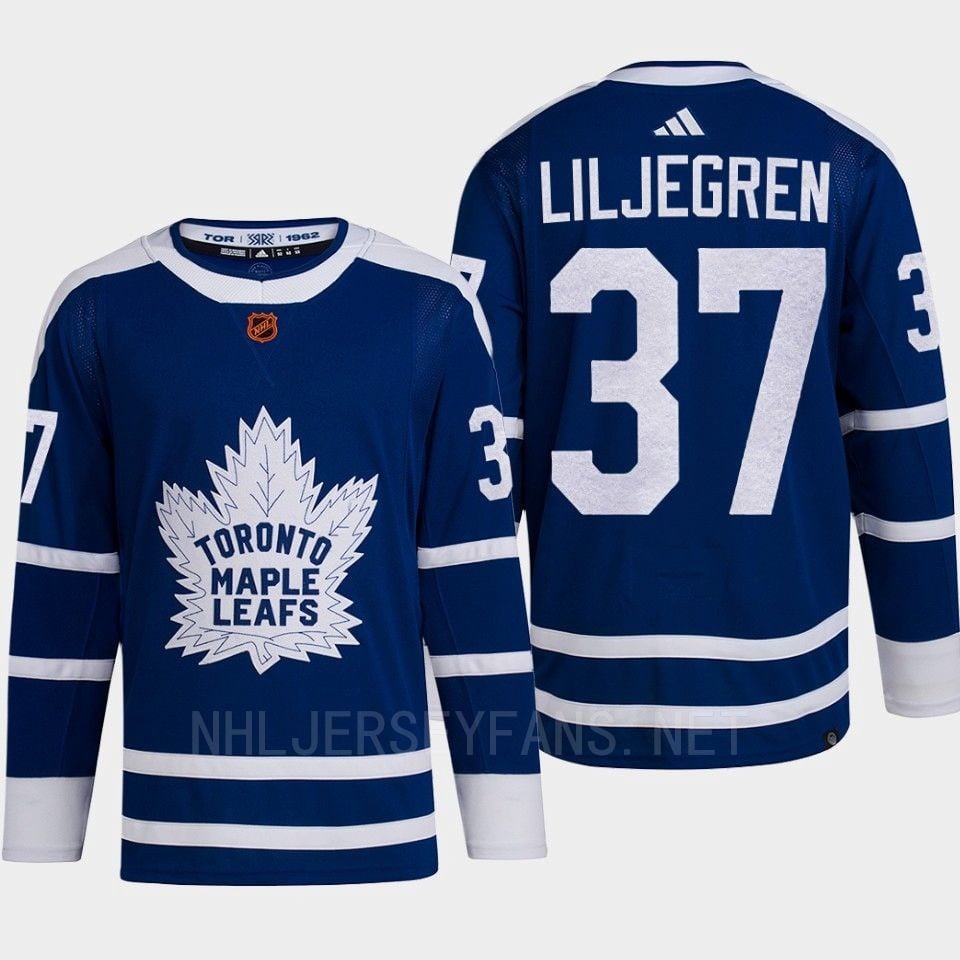 Toronto Maple Leafs 2022 Reverse Retro 2.0 Timothy Liljegren 37 Blue Primegreen Jersey Men's