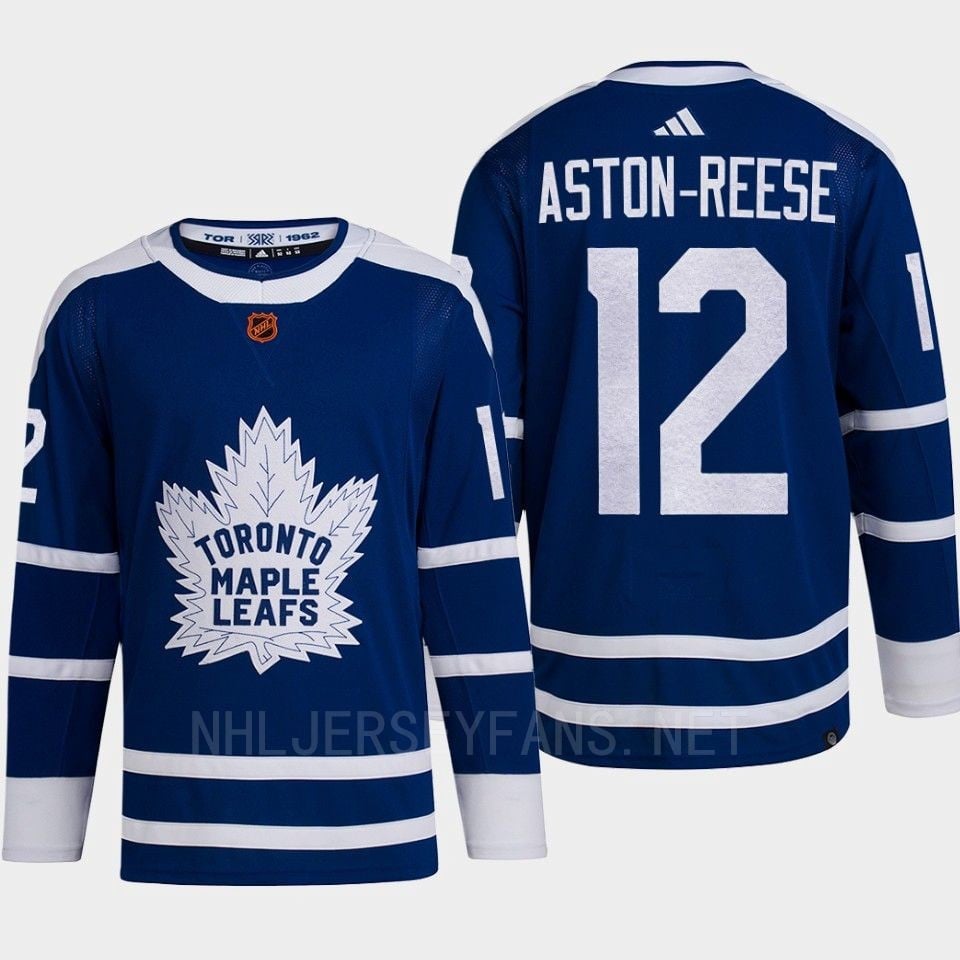 Toronto Maple Leafs 2022 Reverse Retro 2.0 Zach Aston-reese 12 Blue Primegreen Jersey Men's