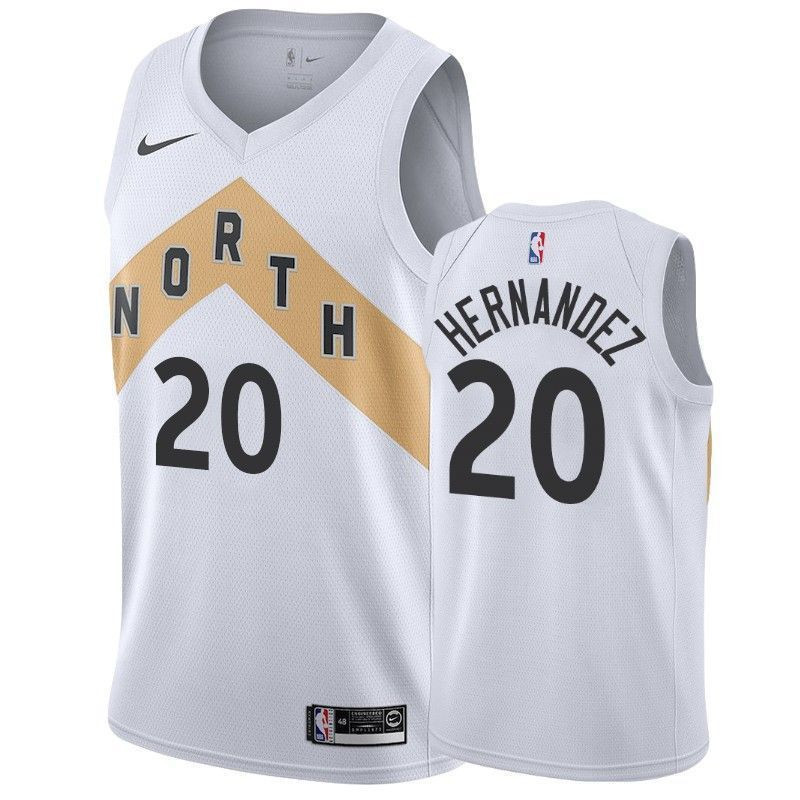 Toronto Raptors Dewan Hernandez 20 City Men's Jersey