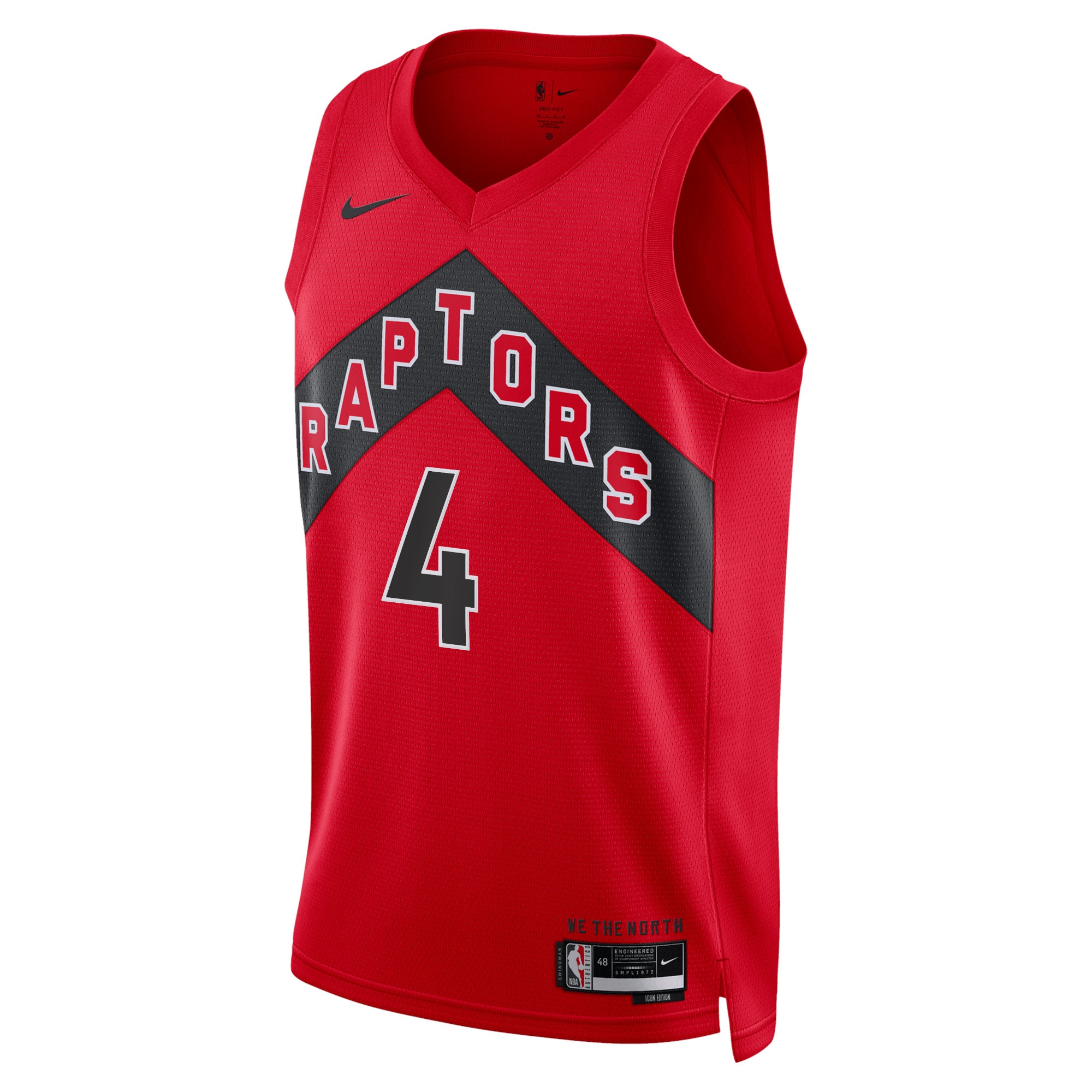 Toronto Raptors Icon Edition Swingman Jersey - Red - Scottie Barnes - Unisex