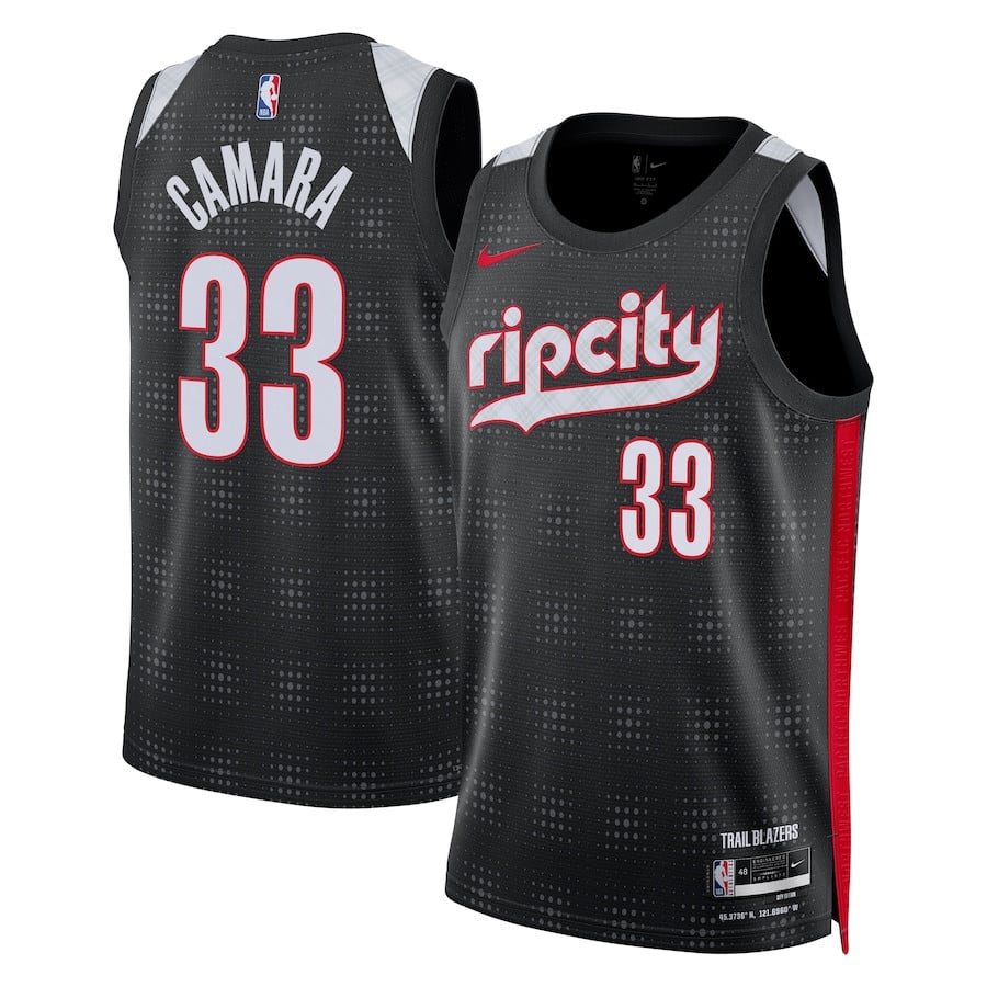 Toumani Camara 33 Portland Trail Blazers Unisex 2024/25 Swingman Player Jersey - City Edition - Black