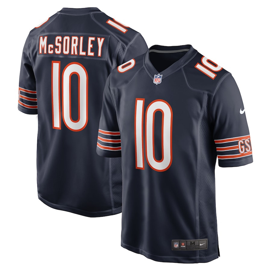 Trace Mcsorley 10 Chicago Bears Team Game Men Jersey - Navy Js8707