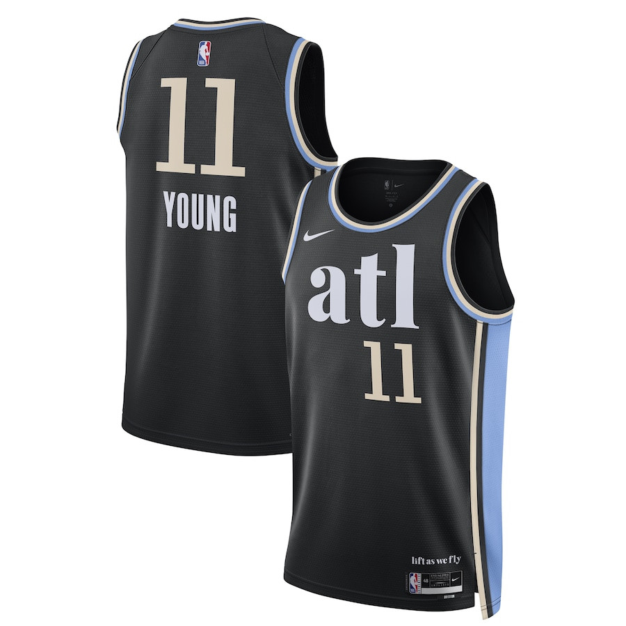 Trae Young 11 Atlanta Hawks 2023/24 Swingman Jersey - City Edition - Unisex Black