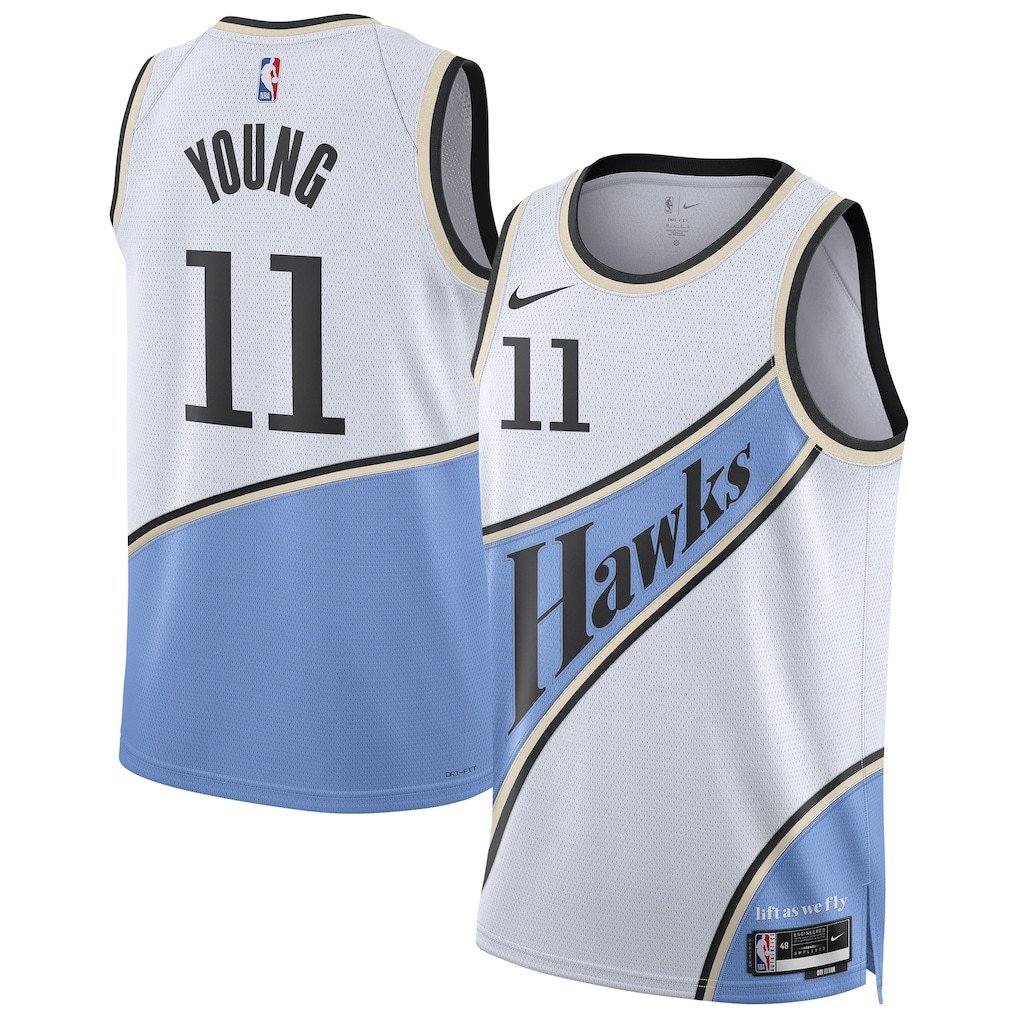 Trae Young 11 Atlanta Hawks Unisex 2024/25 Swingman Player Jersey - City Edition - White