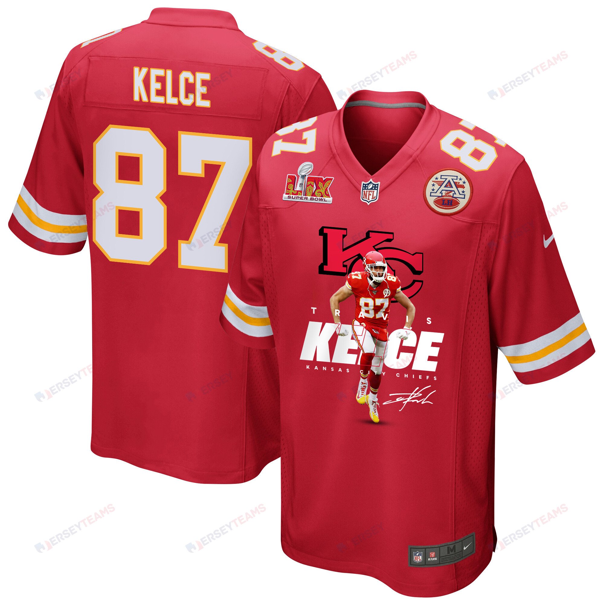 Travis Kelce 87 Kansas City Chiefs Kelce's Kingdom Game Men Jersey - Red Js7752
