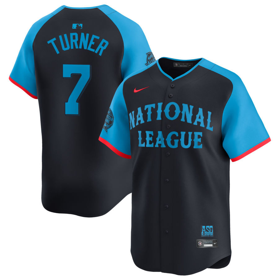 Trea Turner 7 National League 2024 All-star Game Limited Player Men Jersey - Navy