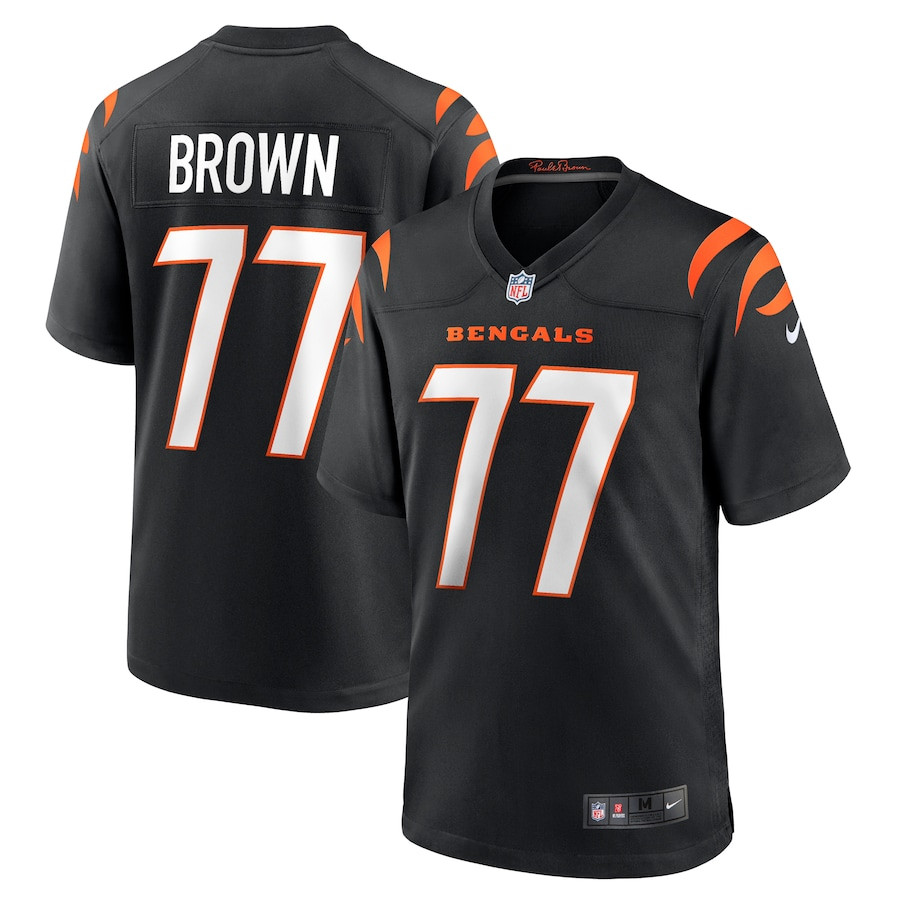 Trent Brown 77 Cincinnati Bengals Game Men Jersey - Black Js7218