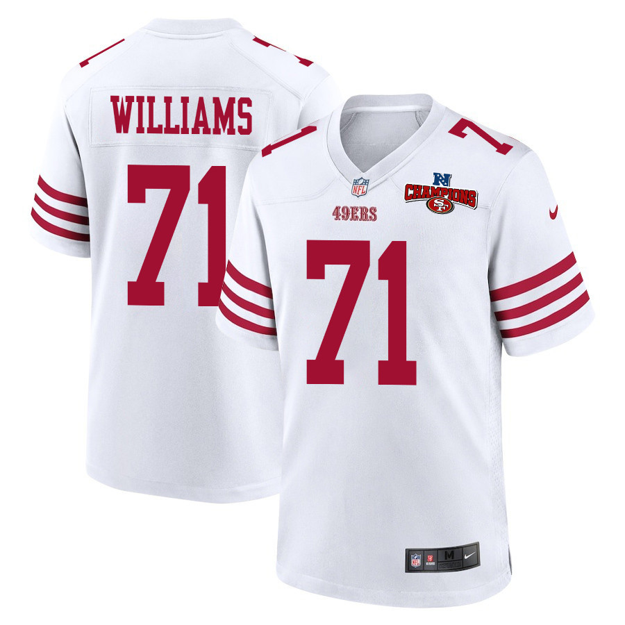 Trent Williams 71 San Francisco 49ers Nfc Champions Patch Game Men Jersey - White Js8657