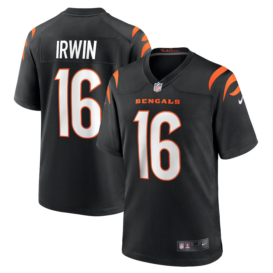 Trenton Irwin 16 Cincinnati Bengals Men Game Jersey - Black Js1159