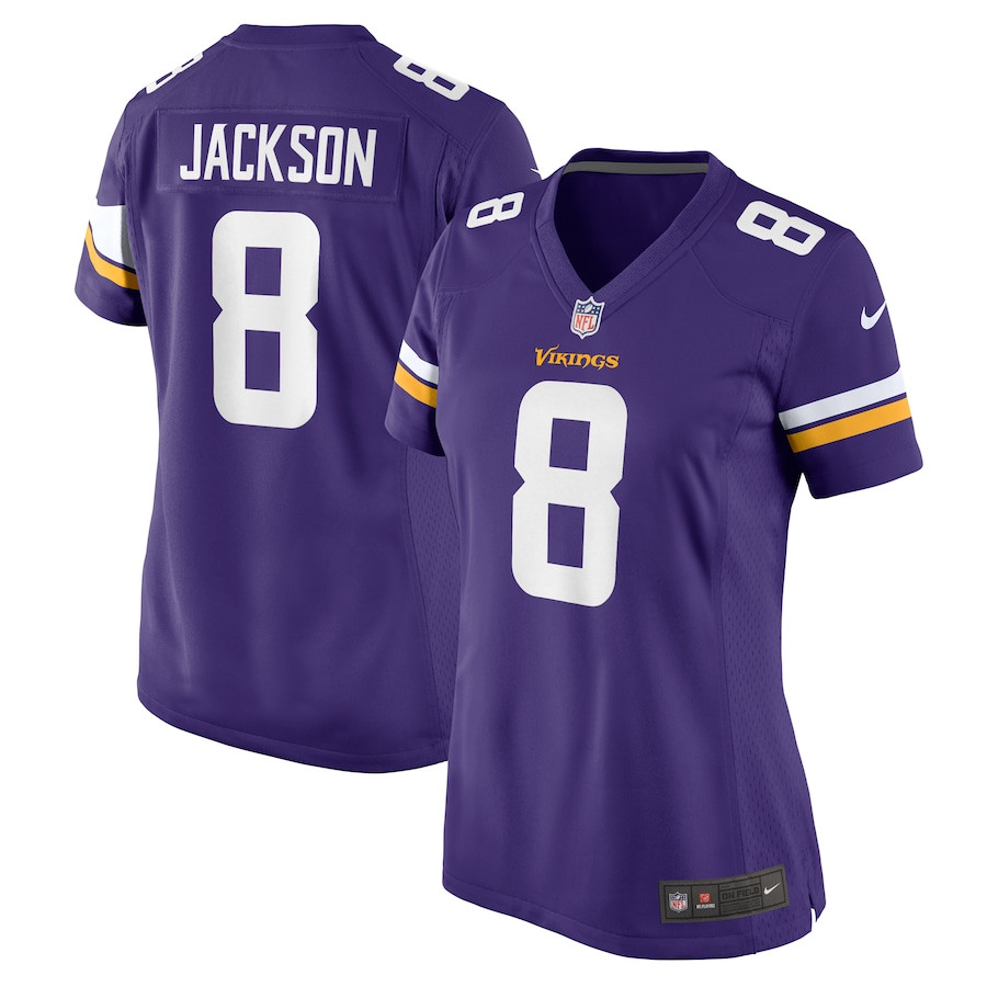 Trishton Jackson 8 Minnesota Vikings Women's Game Jersey - Purple Js1760