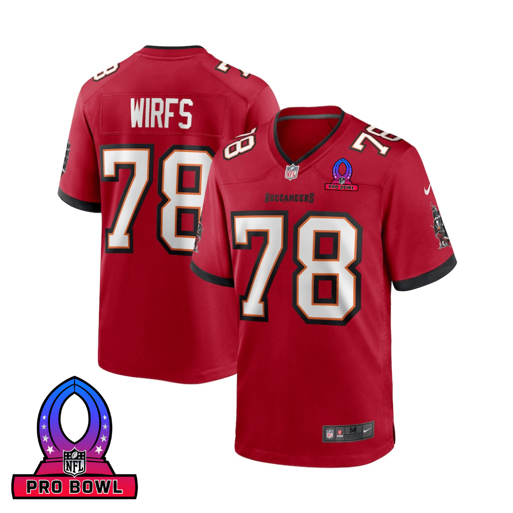 Tristan Wirfs 78 Tampa Bay Buccaneers 2025 Pro Bowl Patch Game Men Jersey - Red Js6492