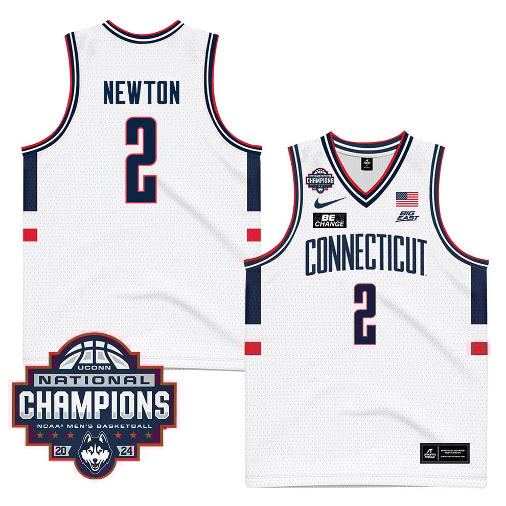 Tristen Newton 2 Uconn Huskies 2024 National Champions Patch Men's Basketball - Unisex Jersey