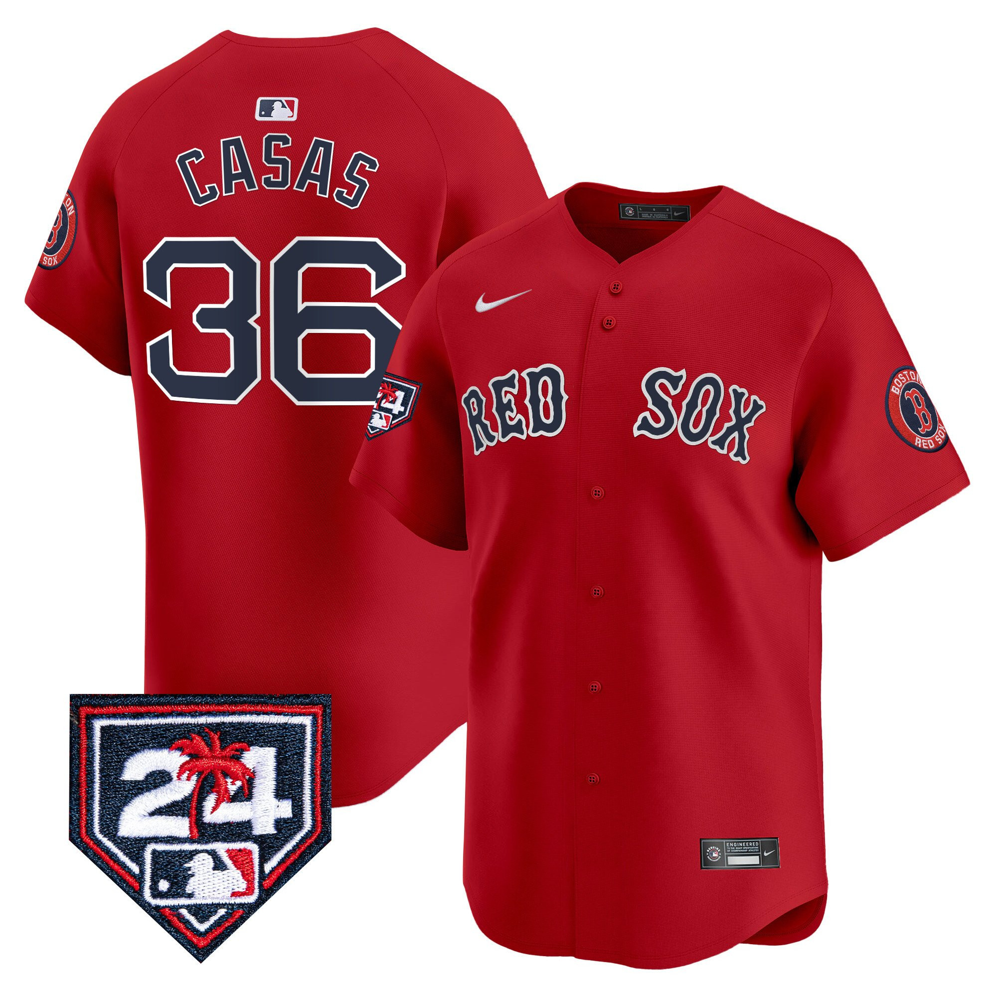 Triston Casas 36 Boston Red Sox 2024 Spring Training Men Jersey - Red