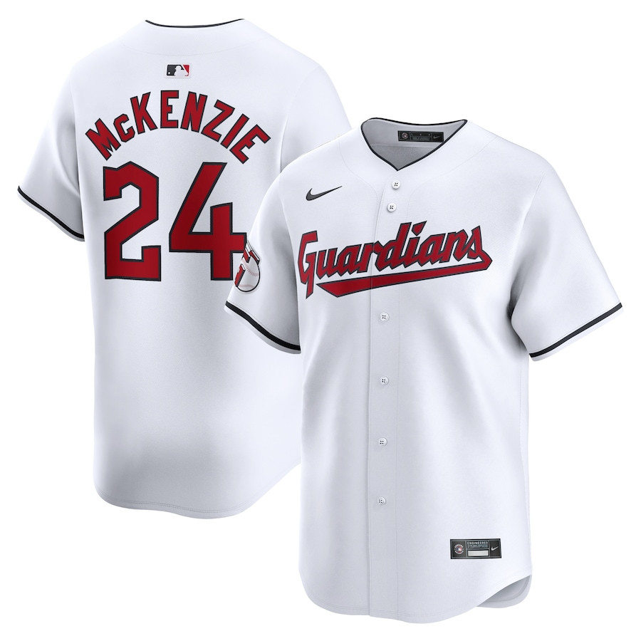 Triston Mckenzie 24 Cleveland Guardians Home Limited Men Jersey - White
