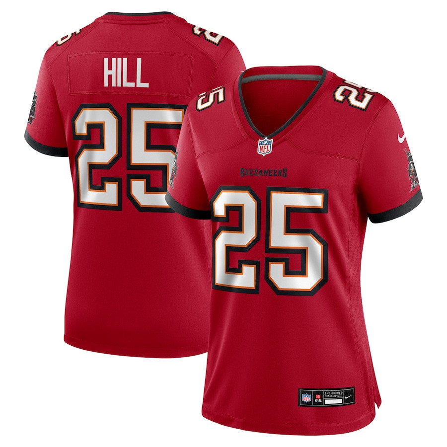 Troy Hill 25 Tampa Bay Buccaneers Women's Game Jersey - Red Js1390