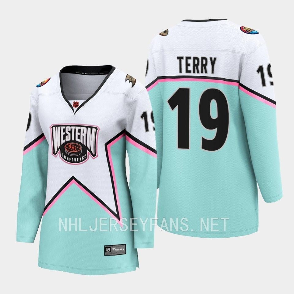 Troy Terry 19 Anaheim Ducks 2023 All-star Game Jersey White Equipment
