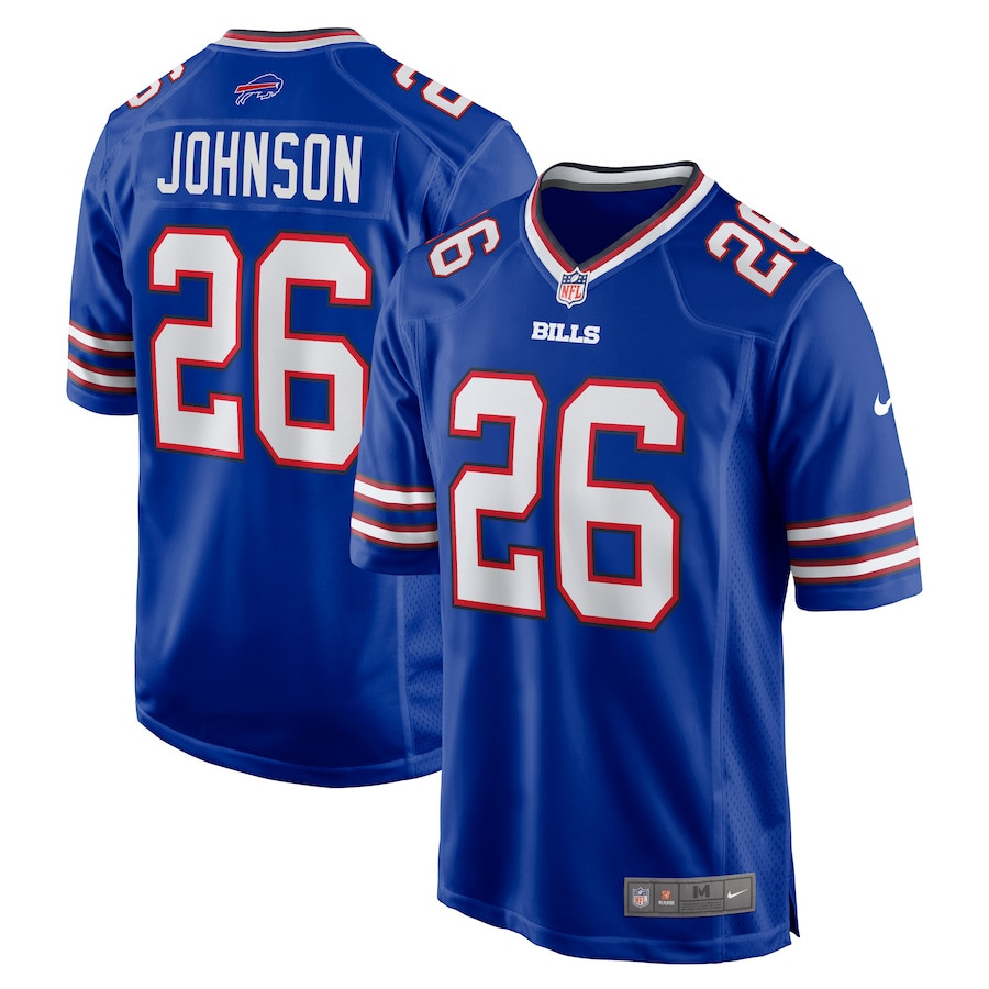 Ty Johnson 26 Buffalo Bills Game Men Jersey - Royal Js9199