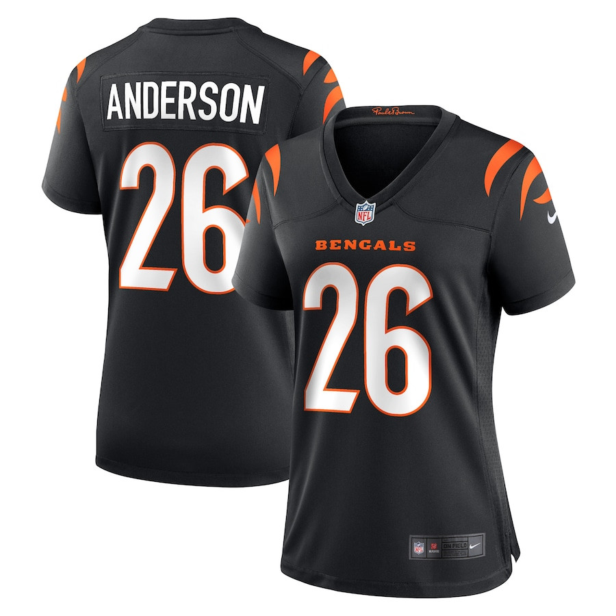 Tycen Anderson 26 Cincinnati Bengals Women Game Jersey - Black Js4608