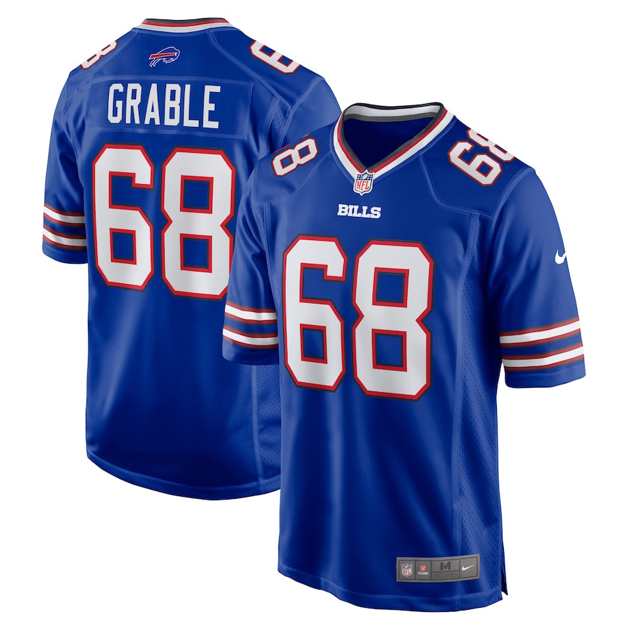 Tylan Grable 68 Buffalo Bills Game Men Jersey - Royal Js3587