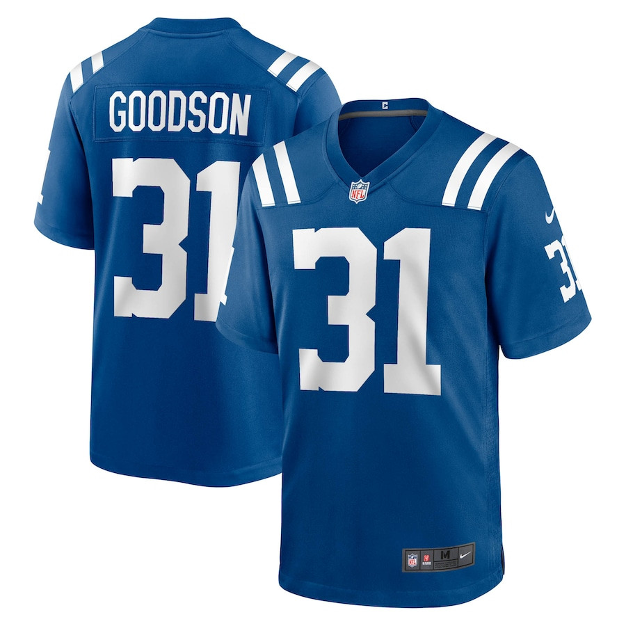 Tyler Goodson 31 Indianapolis Colts Game Men Jersey - Royal Js3561