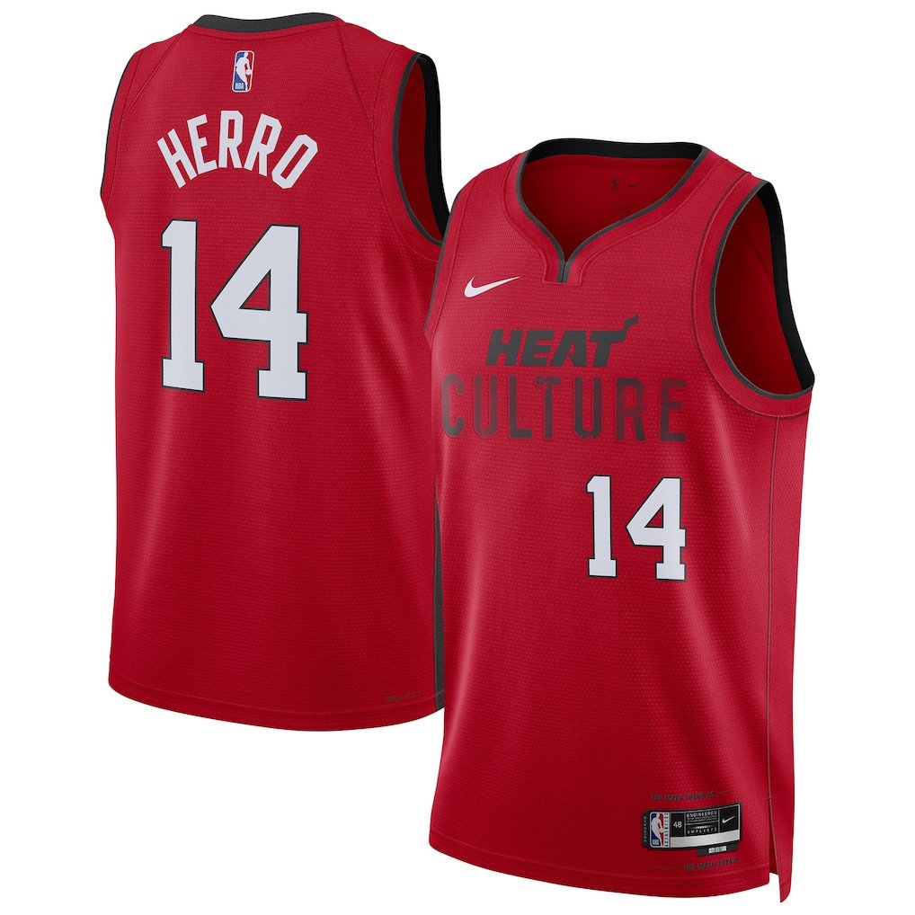 Tyler Herro 14 Miami Heat Unisex 2024/25 Swingman Player Jersey - City Edition - Red