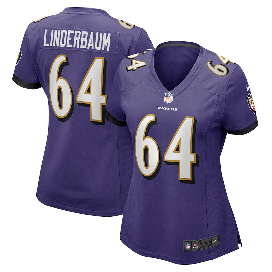 Tyler Linderbaum 64 Baltimore Ravens Women's Game Jersey - Purple Js4695