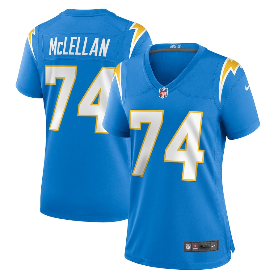 Tyler Mclellan 74 Los Angeles Chargers Women's Game Jersey - Powder Blue Js7232