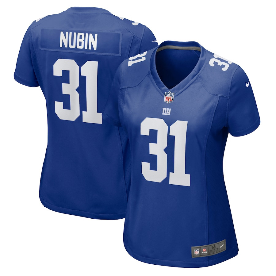 Tyler Nubin 31 New York Giants Women's Game Jersey - Royal Js4496