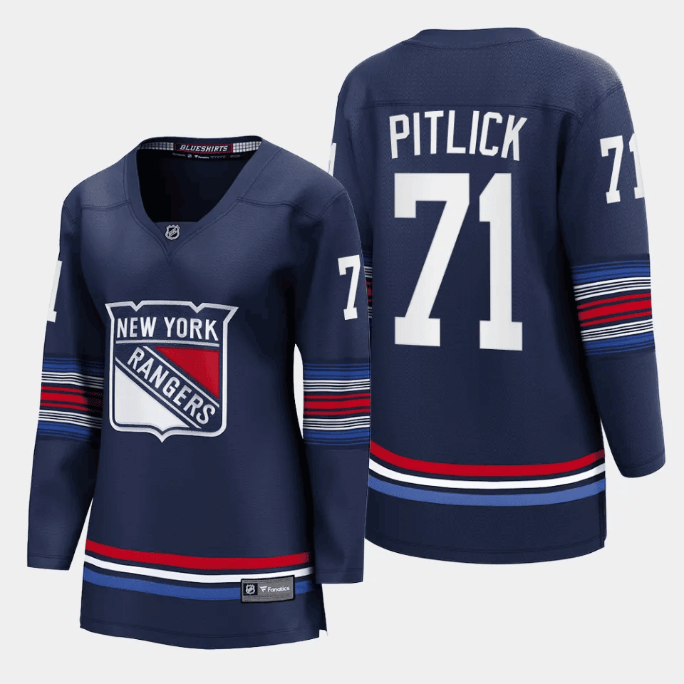 Tyler Pitlick 71 New York Rangers Women Alternate Premier Breakaway Jersey - Navy