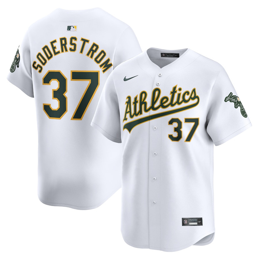 Tyler Soderstrom 37 Oakland Athletics Home Limited Player Men Jersey - White