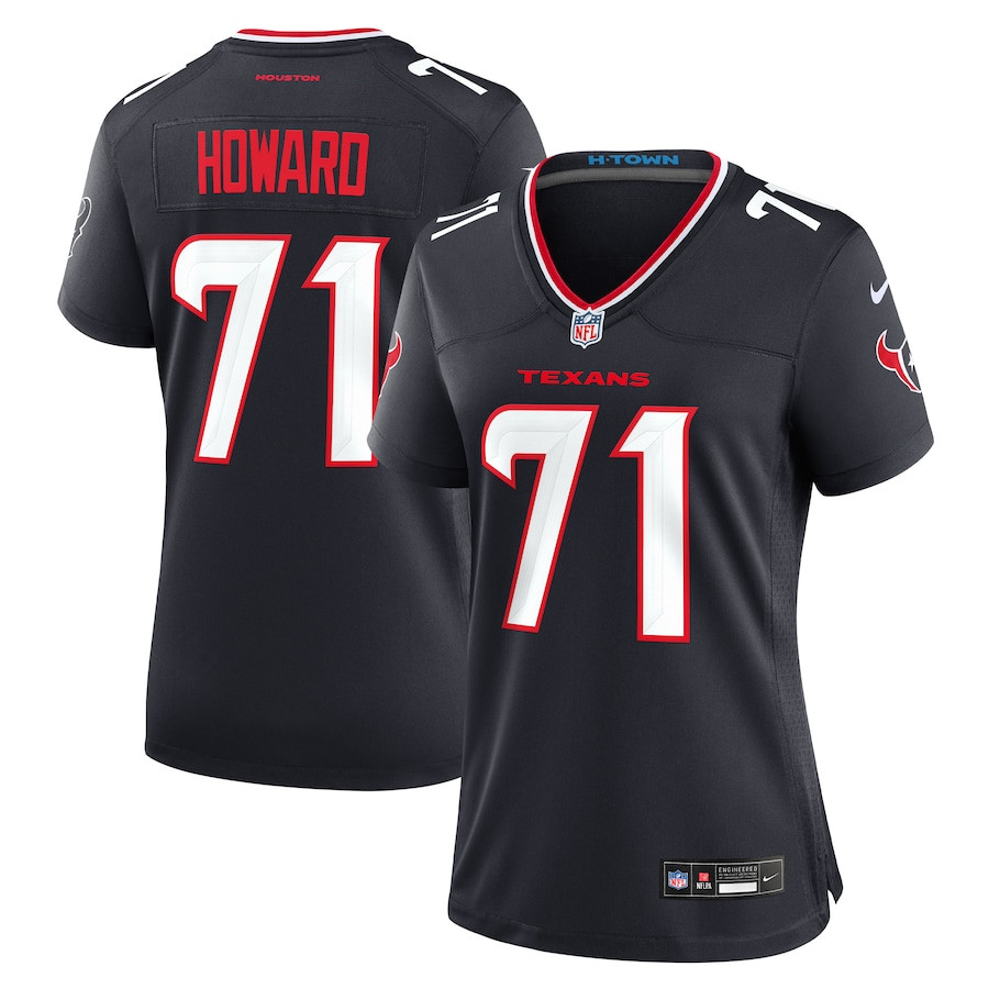 Tytus Howard 71 Houston Texans Women's Team Game Jersey - Navy Js3295