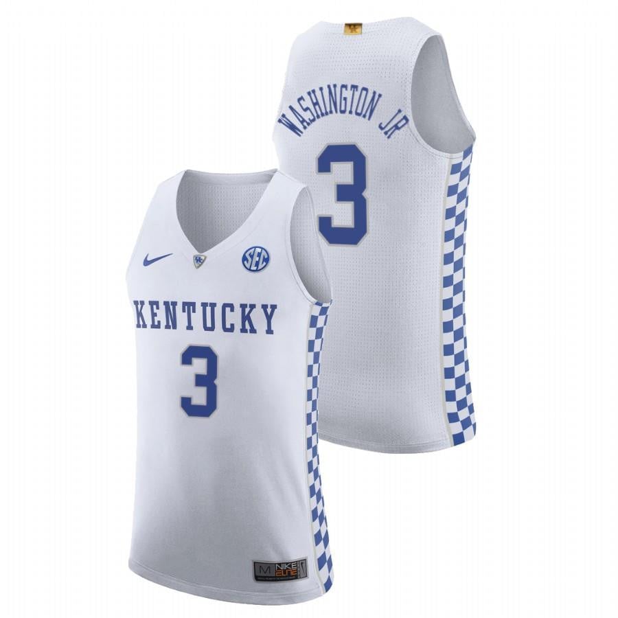 Tyty Washington Jr. 3 White Kentucky Wildcats 2023 College Basketball Jersey