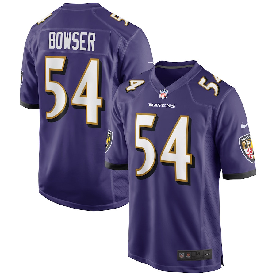 Tyus Bowser 54 Baltimore Ravens Men Game Jersey - Purple Js8803
