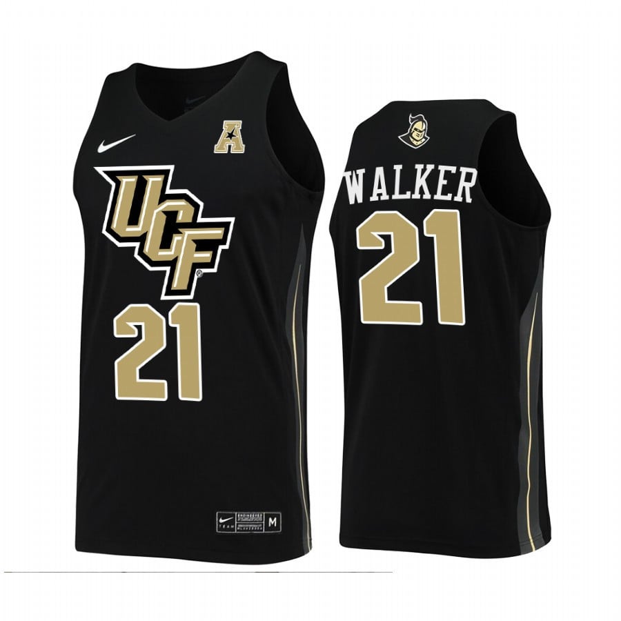 Ucf Knights C.j. Walker 21 Jersey College Basketball Black Uniform